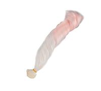 Alomejor Peluca Larga y Rizada para Muñeca, Hermoso Color Degradado, Material Premium para Muñeca Articulada con Bola, Degradado Blanco y Rosa, 25cm de Largo, 1m de Ancho (Tipo 2)