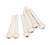 Alomejor Pensos de Puente de Guitarra Acústico 6pcs Material de Plástico Premium Calidad de Tono Mejorada para Guitarristas Accesorios (WHITE)