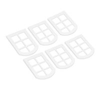 Alomejor Pequeñas ventanas en miniatura de madera marcos duraderos para ventanas de box/cubiertas de muñecas para decoración, 6 piezas para coleccionistas o fotógrafos, muebles a escala 1:12 de tilo