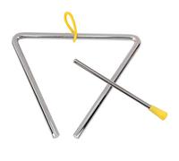 Alomejor Percha Amarilla Triángulo Musical de Acero de 6" con Excelente Sonido para la Educación del Ritmo de los Niños