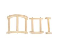 Alomejor Percha de Madera para Pollitos, Soporte de Barra de Pollo con Forma de Estable para Gallinero de Mascotas, Juego de Descanso para Ejercicios para Pollos Pequeños y Grandes, Material de