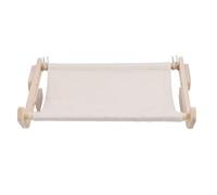 Alomejor Percha para Ventana de Gato, Estructura de Madera Resistente, Cómoda Hamaca para Opción de Descanso, 18,90x14,96x8,27 Pulgadas (Gray)