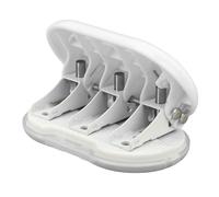 Alomejor Perforadora de 3 Agujeros, Perforadora de Papel Manual ABS Portátil para Manualidades, con Posicionamiento Preciso, para Uso de Estudiantes en la Escuela y la Oficina en Casa (WHITE)