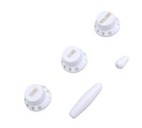 Alomejor Perilla de Potenciómetro de Guitarra, Perilla de Control de Tono de Volumen de Plástico para Guitarras Eléctricas ST SQ, con Números Precisos para Potenciómetros (Palabra de oro de color