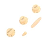 Alomejor Perilla de Potenciómetro de Guitarra, Perilla de Control de Tono de Volumen de Plástico para Guitarras Eléctricas ST SQ, con Números Precisos para Potenciómetros (Color amarillo crema