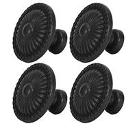 Alomejor Perillas Redondas de Aleación de Zinc, Manijas Duraderas para Armario, 4 Juegos de Piezas de Gabinete, Herrajes para Muebles para Oficina en Casa, Negro, 1,3x1,3x0,9 Pulgadas (388 negro)