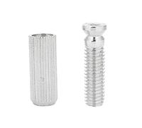 Alomejor Pernos de Anclaje de Trémolo, Aleación de Cobre y Zinc, Altura Ajustable, 2 Piezas de Pernos de Puente de Trémolo para Reemplazo de Guitarras Eléctricas (SILVER)