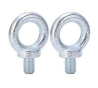 Alomejor Pernos de Argolla de Acero Al Carbono Galvanizado con Diseño de Rosca Profunda para Aplicaciones de Elevación en Construcción y Minería, Paquete de 2 (M20)