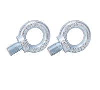 Alomejor Pernos de Argolla de Acero Al Carbono Galvanizado con Diseño de Rosca Profunda para Aplicaciones de Elevación en Construcción y Minería, Paquete de 2 (M22)