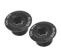 Alomejor Pernos de Brazo de Manivela de Bicicleta, Fijación de Aleación de Aluminio de Alta Dureza para Bielas Integradas Huecas Prowheel, 2 uds. (M18 Negro)