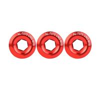 Alomejor Pernos de Manivela Bicicleta - Tapa Manivela Aluminio Compatible con Shimano, SRAM - Juego Bielas Bicicleta Carretera/Montaa 3 Piezas 18 mm (Rojo)