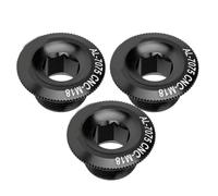 Alomejor Pernos de manivela de Bicicleta Tapa de manivela de aleación de Aluminio Tapa de manivela de Bicicleta Juego de bielas de Bicicleta Tapa de Tornillo 3 Piezas 18 mm(Black)
