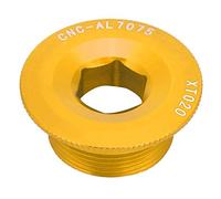 Alomejor Pernos de manivela de Bicicleta Tapa de manivela de aleación de Aluminio Tapa de manivela Tapa de Rosca de Juego de bielas de Bicicleta 20mm(Oro)