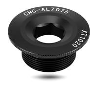 Alomejor Pernos de manivela de Bicicleta Tapa de manivela de aleación de Aluminio Tapa de manivela Tapa de Rosca de Juego de bielas de Bicicleta 20mm(Negro)