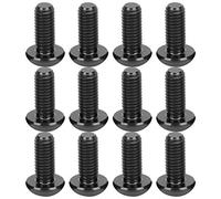 Alomejor Pernos de Rotor de Freno de Disco de Bicicleta 12 Uds Tornillos de Rotor de Freno de Disco de Bicicleta Accesorios de Tornillo de Bicicleta de aleaci¨®n de Titanio M5x12mm(Negro)