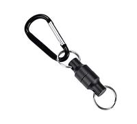 Alomejor Pesca con Mosca Hebilla Magnética, Clip de Sujeción para Accesorios de Pesca, Lanzamiento Rápido, Funda para Pinzas y Alicates, Ideal para Pescadores, Negro (Unidad Individual)