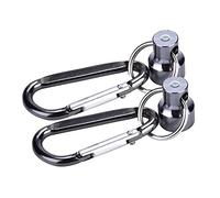 Alomejor Pesca Hebilla Magnética con Mosca, Cierre de Suspensión para Accesorios de Pesca, Herramienta Práctica para Lanyard y Red (Double-Silver) - 150 Caracteres