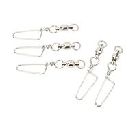 Alomejor Pesca Snap Giratorios de Acero Inoxidable de Alta Resistencia Rodamientos Giratorios para Pesca de Agua Dulce y Salada 20 Piezas (7#)