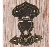 Alomejor Pestillo de Estilo Antiguo, Pestillo Duradero de Color Dorado para Cajas de Joyería y Cajas de Regalo, Aleación de Zinc, 6,3 X 4,8 Mm, 10 Unidades