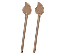 Alomejor Pestillo de Puerta de Estilo Retro con Forma de Hoja de Latón, Pasador de Bloqueo de 11cm para Gabinete, Pestillo Chino, Juego de 2 uds.