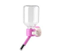 Alomejor Pet Dog Botella Colgante Portátil para Agua Dulce, Boquilla de Acero Inoxidable, Limpia y Sanitaria, Adecuada para Casa de Perro, Plástico + Acero Inoxidable, S 150 Ml Rosa (150ml)