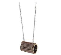 Alomejor PETZBY Juguete de Túnel Colgante Puente para Masticar para Hámster de Madera de Manzano para Escalar y Descansar, para Jaula de Hámster, 3,1 X 3,9 Pulgadas, 1 X Juguete de Túnel + 2 Gancho