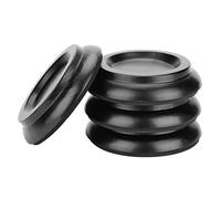 Alomejor Piano Caster Cup Juego para Proteger el Piso sin Accesorios de Madera de Haya Tobogado para Piano Vertical (BLACK)