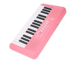 Alomejor Piano con Teclado, Piano Electrónico Versátil con 16 Tonos, 10 Ritmos y Reproducción de Grabación para Principiantes, Compacto y Portátil (rojo fresa)