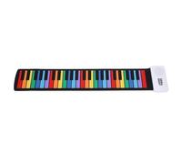 Alomejor Piano Electrónico Enrollable Flexible Portátil de 49 Teclas con Parlantes para Principiantes, Juguete Musical Educativo Plegable para Entusiastas de los Viajes (Versión en color)