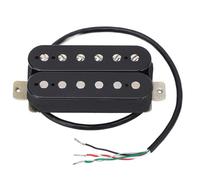 Alomejor Pickup de Guitarra de Humbucker de Doble Bobina Alnico 5 Magnet Bass Pickup con Piezas de Polo Ajustables Cableado de 4 Núcleos para bajo Eléctrico y Guitarras de 6 Cuerdas