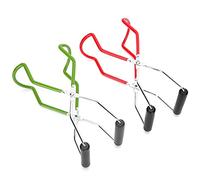 Alomejor Pinzas para Levantar Tarros de Conservas Duraderas de Acero Inoxidable, Bisagra Suave, Clamp/Holder de Boca Ancha para Cocina Casera, 2 uds.