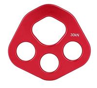 Alomejor Placa de Aparejo de Placa de Aparejo de 4 Orificios Placa de Aparejo de Escalada Escalada de Aluminio Placa descendente para Escalada al Aire