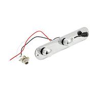 Alomejor Placa de Control de Metal Cromada de para Telegitar, Volumen Exacto y Sensible Ajustado de Sonido, Adecuado para Guitarristas y Atrocidades, Color Cromado, 1 Pieza