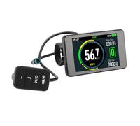 Alomejor Plata DE Pantalla DE BIQUETA ELECTRICA -Color para el Manillar DE 22.2 Mm con Cable DE Sellado DE Agua y Conector SM, Medidor DE Control DE ABS para Compatibilidad Versátil y Visibilidad