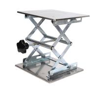 Alomejor Plataforma Elevadora de Laboratorio Científico, Mesa Elevadora Duradera de Acero Inoxidable de 8x8 Pulgadas para Uso Biológico, Rango de de 75-290mm