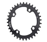Alomejor Plato de Bicicleta Rueda de Cadena Redonda Simple Anillo de Cadena de Bicicleta Ancho Estrecho para Accesorio de reparación(34T)
