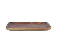 Alomejor Plato de Sushi de Madera de Primera Calidad, Bandeja de Comida Saludable Artesanal Exquisita para Cafetería, 9,84x4,92 Pulgadas (25 * 17 * 2cm)