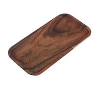 Alomejor Plato de Sushi de Madera de Primera Calidad, Bandeja de Comida Saludable Artesanal Exquisita para Cafetería, 9,84x4,92 Pulgadas (25 * 12,5 * 2cm)
