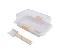 Alomejor Plato para Mantequilla, Material AS Reutilizable, Almacenamiento Hermético con Asas de Agarre Seguro y Pies Antideslizantes para Mantequilla y Queso, Ideal para Uso Doméstico