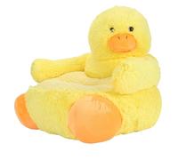 Alomejor Plush Seat Cushion with Backrest, Soft Yellow Chair