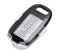 Alomejor Podómetro con Sensor 3D con Clip, Memoria de Consumo de Calorías, Portátil, Amigable para Personas Mayores, Clip de Cintura, Contador de Pasos Deportivos