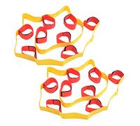 Alomejor Polainas Elásticas para Pies, Fuerza de Estiramiento Fuerte, Juego de Trabajo en Equipo Multijugador, Juguetes Interactivos, con Gancho para Actividades de Padres e (Calzas para 8 Personas