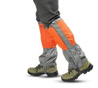 Alomejor Polainas para Piernas Al Aire, Impermeables, Resistentes Al Desgaste, para Senderismo, esquí, Correr, Cubiertas para Piernas para Hombres y Mujeres, Tela Oxford 600D (Orange)