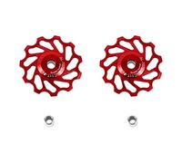 Alomejor Polea de Cambio para Bicicleta, Rueda Trasera de Aluminio con Rodamiento de Cerámica, Compatible con Sistemas de 7 a 10 Velocidades, Disponible en Tamaños 11T y 13T, Ligera, Resist