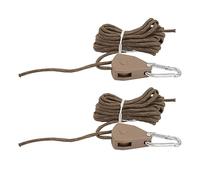 Alomejor Polea de Cuerda para Acampar, Cuerda de Amarre de Trinquete Ajustable con Línea Reflectante para Tienda de Campaña, Dosel, Kayak, Canoa y Equipo para Exteriores (Caqui)
