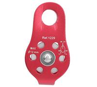 Alomejor Polea de Escalada 20KN, Aluminio de Aviación 7075, Ligera, de Alta Resistencia, Ideal para Escalada en Roca, Montañismo, Trabajos Aéreos (rojo)