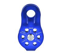 Alomejor Polea de Escalada Giratoria, Bloque de Polea Simple para Escalada en Roca y Actividades al Aire Dispositivo Ascendente de Seguridad con Alta Resistencia (Azul) - Ideal para Montañismo y