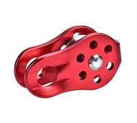 Alomejor Polea de Escalada Viaje al Aire Cuerda de Escalada Polea Fija Polea de Cruce de montaña Escalada para Escalada Equipo de Aventura(Rojo)