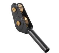 Alomejor Polea de Punta Guía para Caña de Pescar de Doble Rodillo, Anillo Resistente para Herramienta de Pesca con Curricán, Color Negro (5,0 mm)