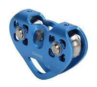 Alomejor Polea Zipline, Polea de Escalada en Forma de Corazón 30KN de Alta Resistencia para Descenso (Azul)